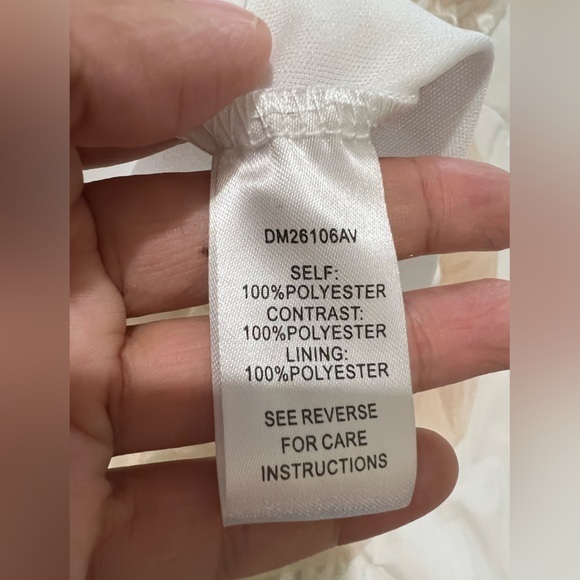 Aakaa Embroidery Ivory Lace over Lt Peach Maxi dress size S - Picture 15 of 15